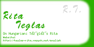 rita teglas business card